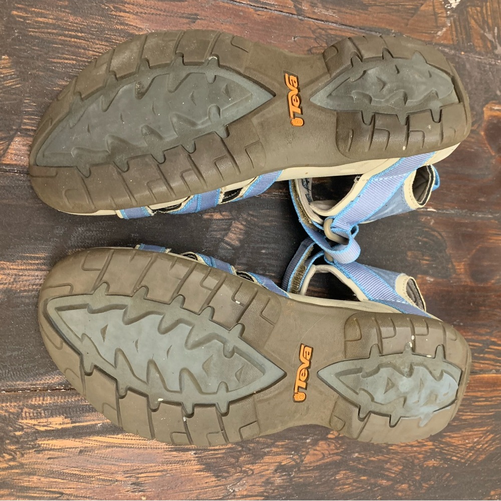 Teva Sandals in Blue and Cream - Picture 2 of 6
